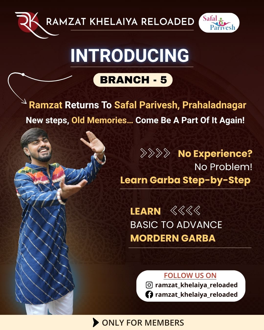 Garba Workshop Promotional Poster Designed by Click Cameo